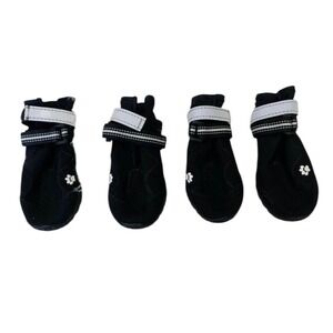 NEW Winter‎ Dog Boots Black & Silver Size 3(25-28 Ib Dog) Dog Paw Protectors